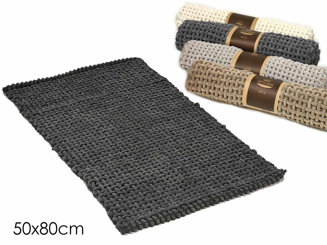Linea intreccio tappeto bagno 50x80cm in 4 assortimenti