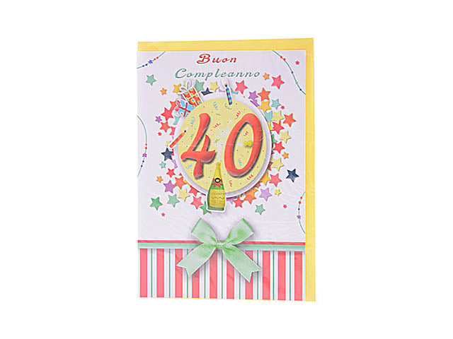 Biglietto auguri 40 anni