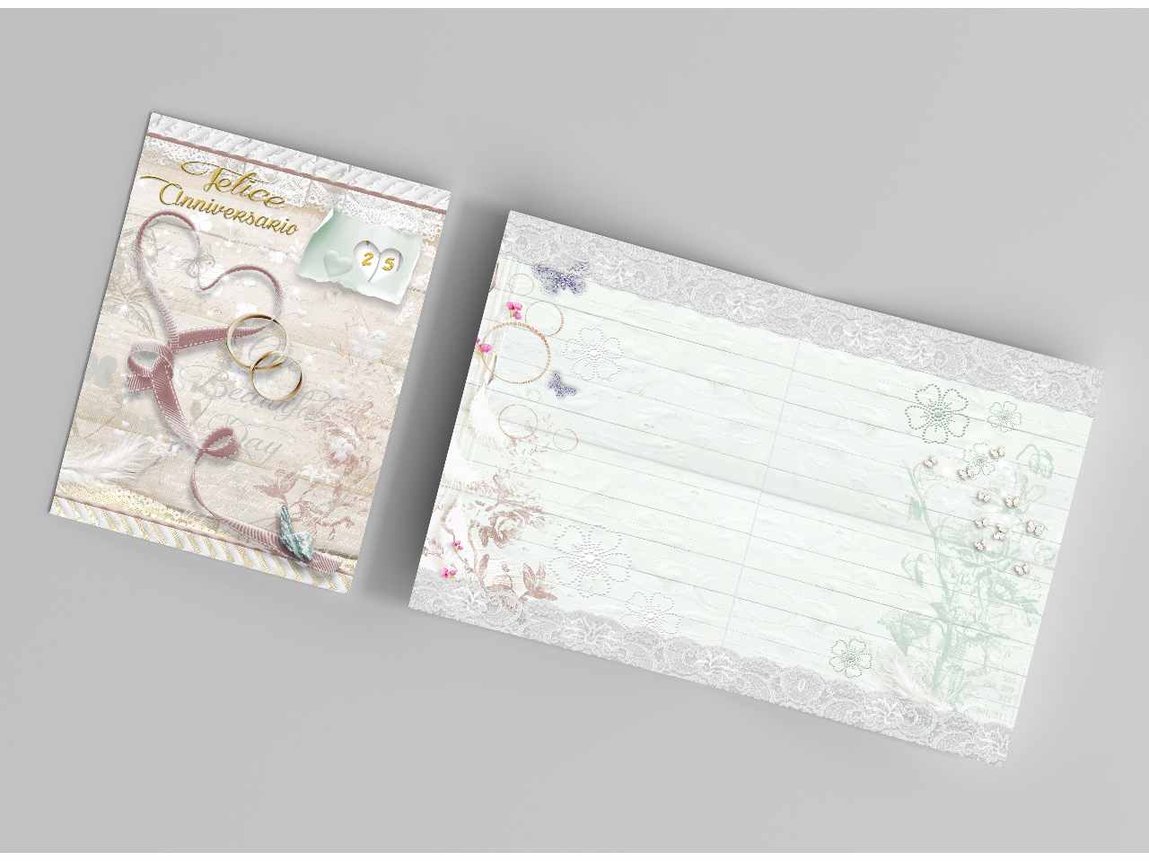 Biglietti felice anniversario con rotella