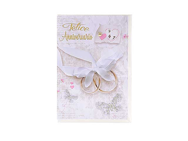 Biglietti auguri felice anniversario con rotella