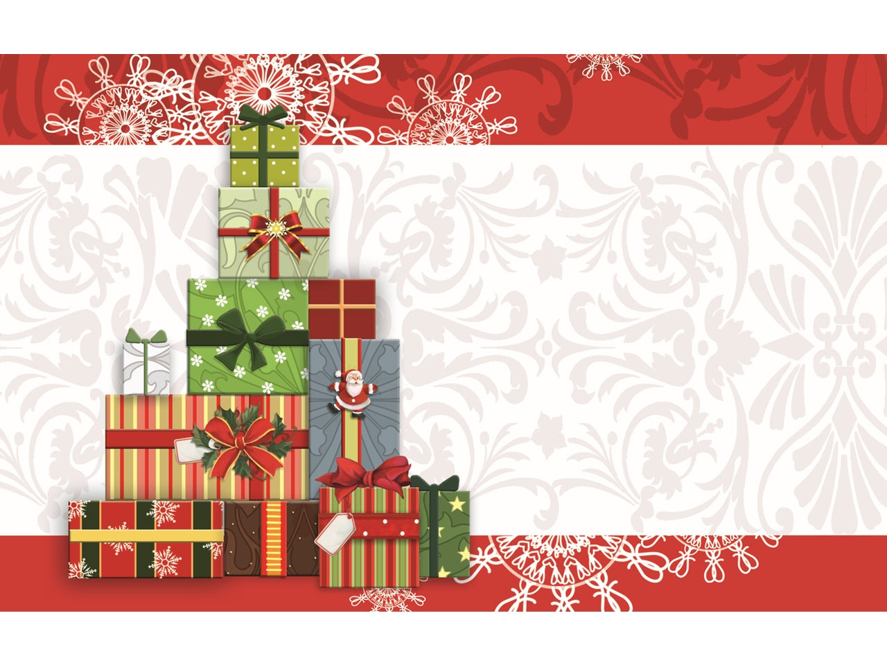 Biglietti buon natale - la confezione contiene 100 bigliettini assortiti in 4 soggetti