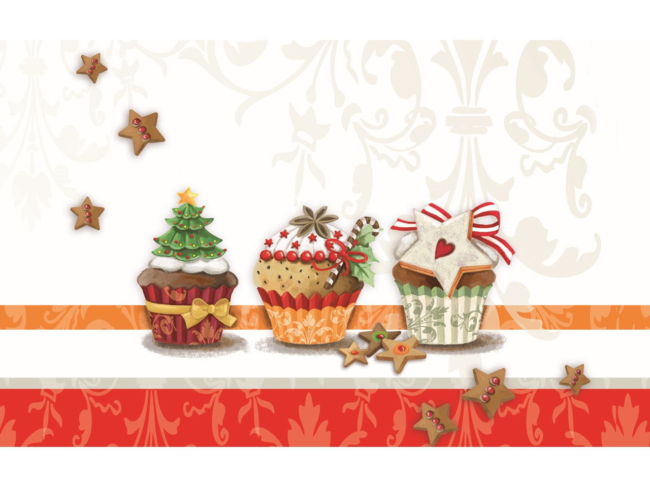 Biglietti buon natale - la confezione contiene 100 bigliettini assortiti in 4 soggetti