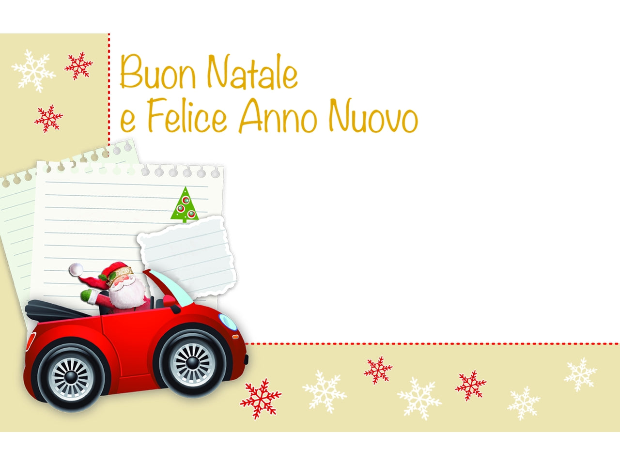 Biglietti buon natale - la confezione contiene 100 bigliettini assortiti in 4 soggetti