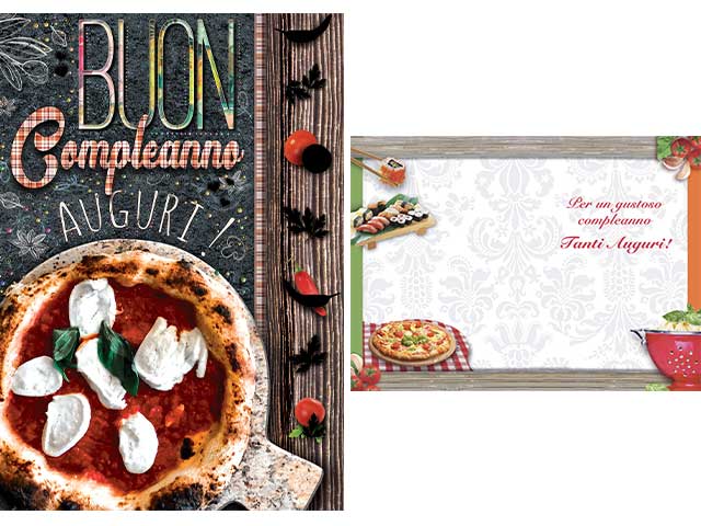Biglietto di buon compleanno tema cucina
