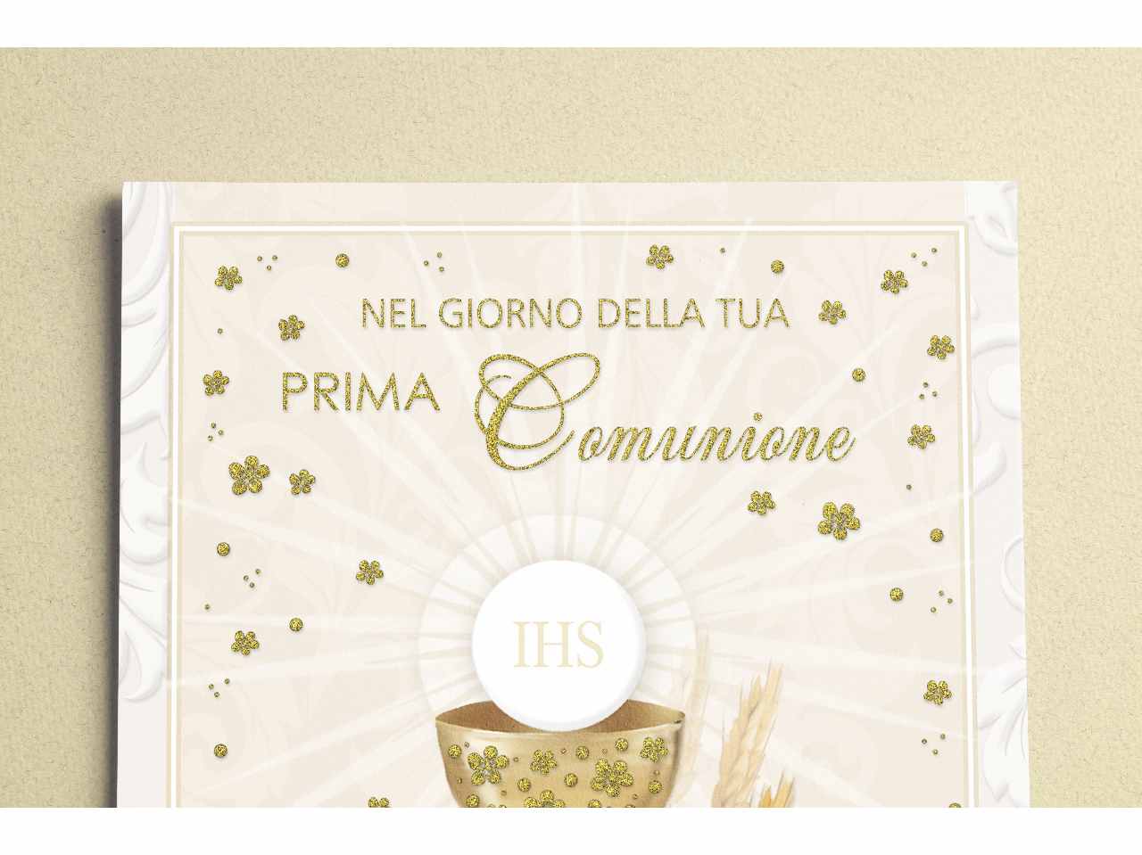 Biglietto auguri prima comunione