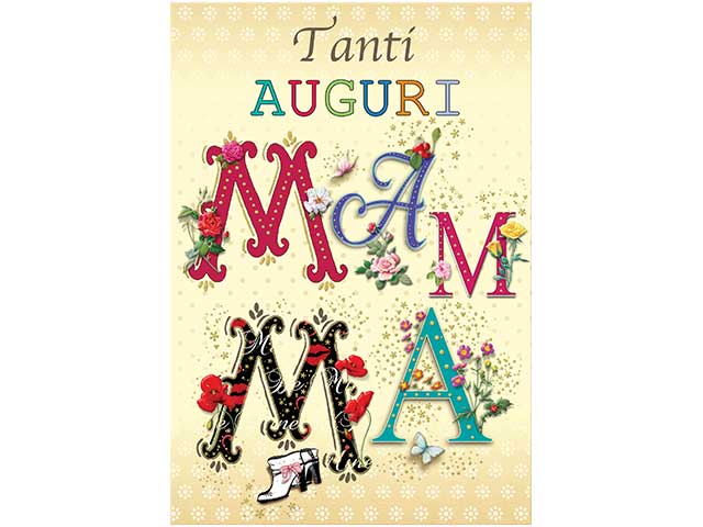 Biglietto auguri auguri per la mamma