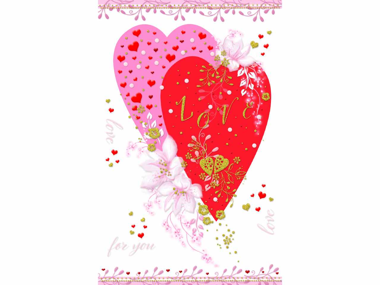 Biglietto auguri con scritta love