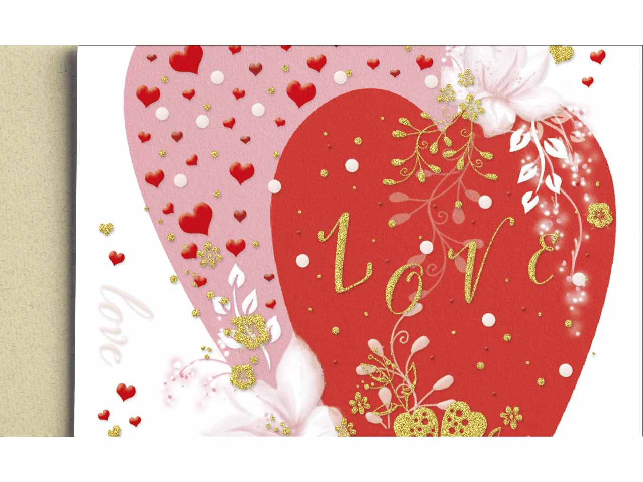 Biglietto auguri con scritta love