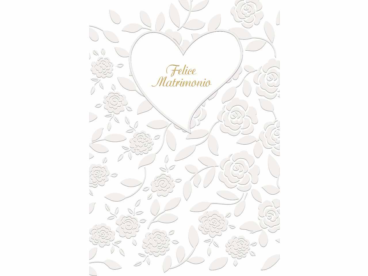 Biglietto auguri per matrimonio con scritta felice matrimonio