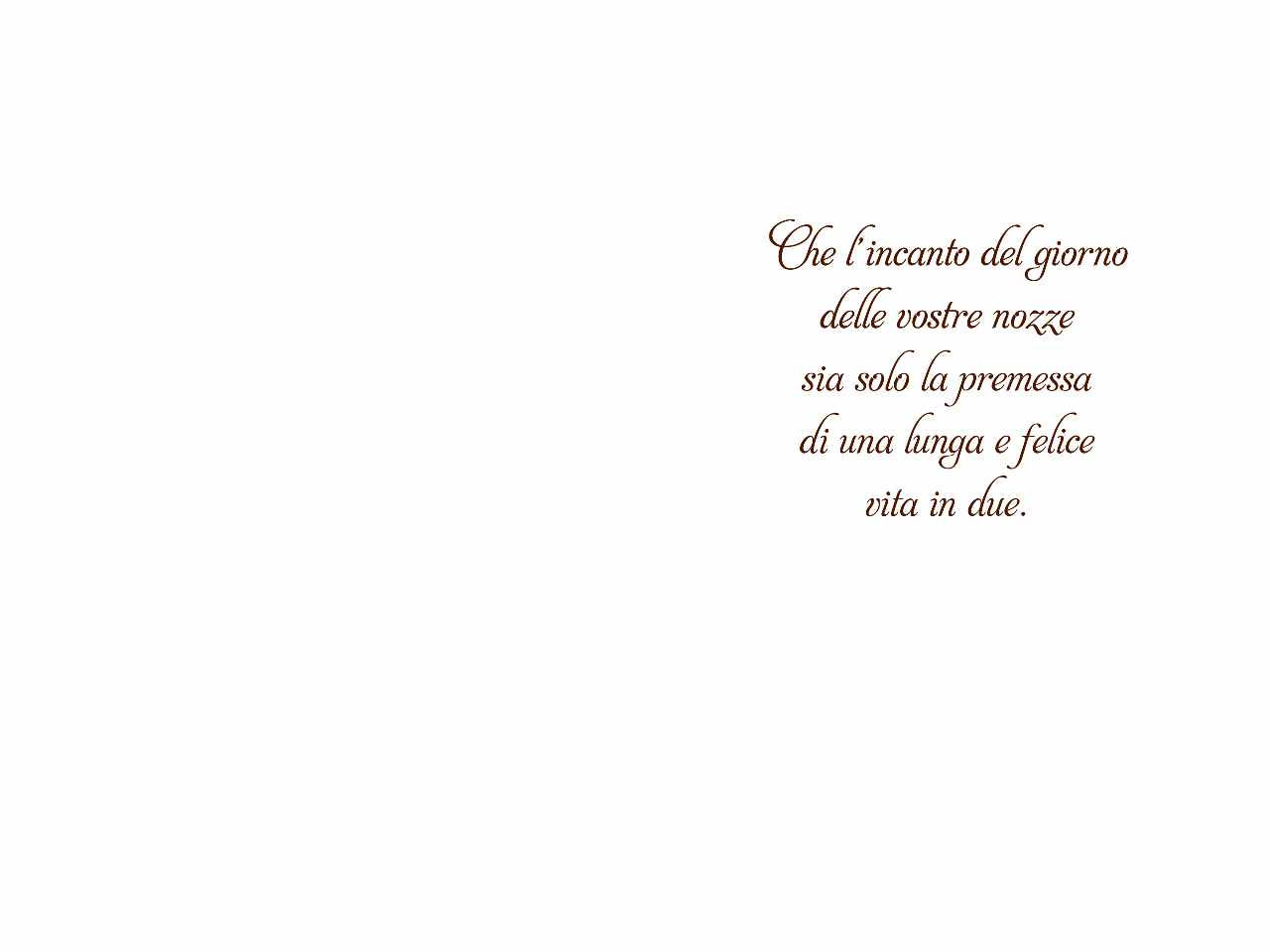 Biglietto auguri per matrimonio con scritta felice matrimonio
