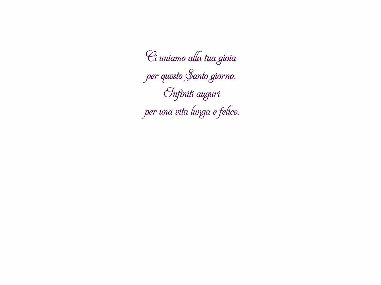 Biglietto auguri cresima con scritta felicitazioni per la tua Santa Cresima