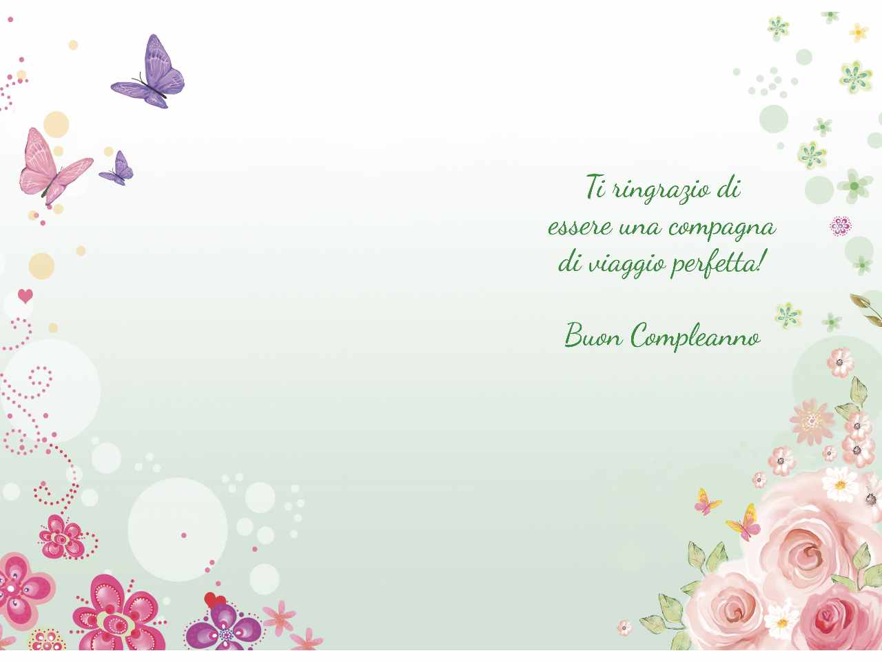 Biglietto auguri buon compleanno decorazione fiori