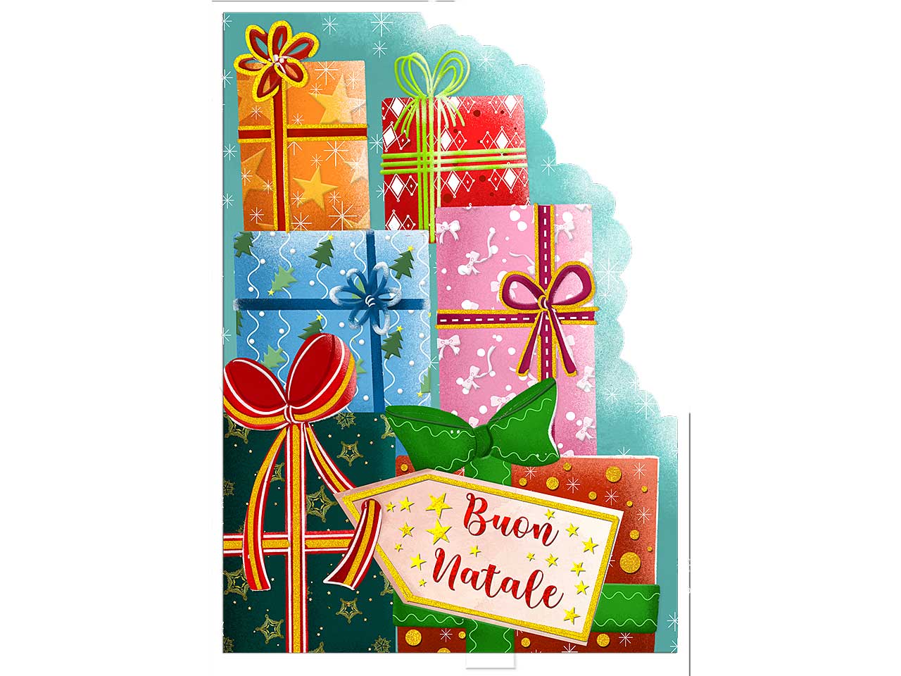 Biglietto auguri natalizio sagomato