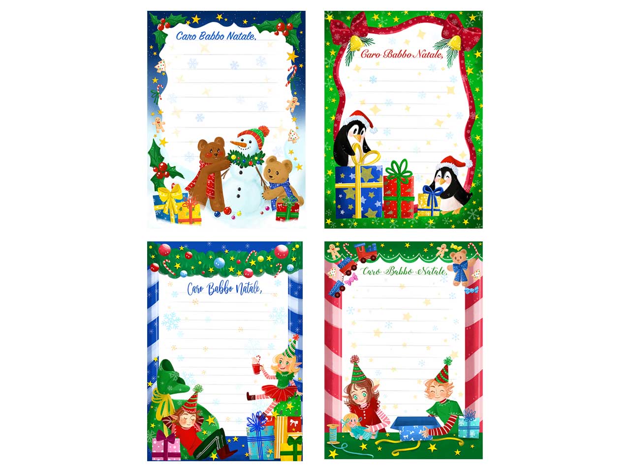 Letterine di natale - la confezione contiene 24 letterine