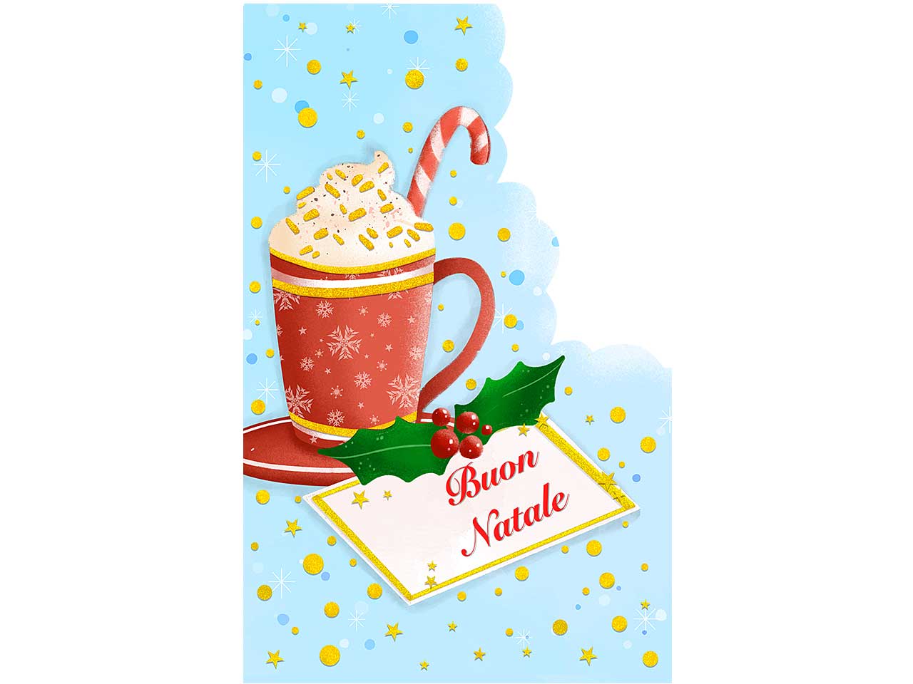 Biglietti buon natale 9x14cm 6 pezzi
