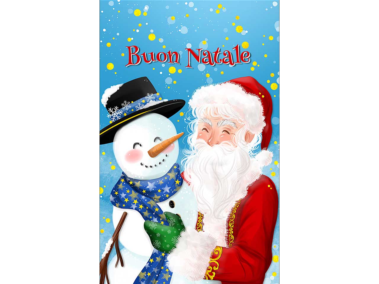 Biglietti buon natale 9x14cm 6 pezzi