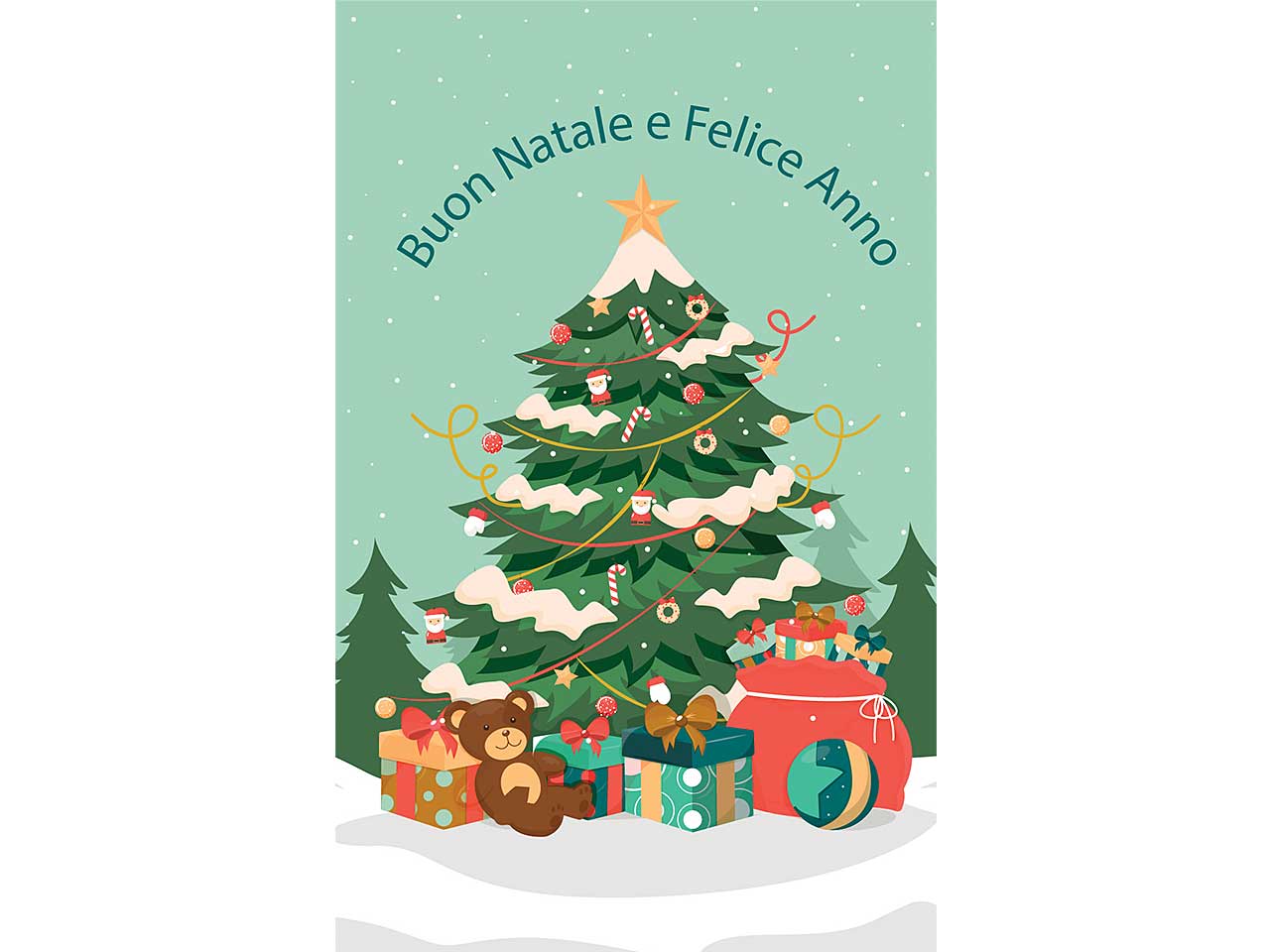 Biglietti buon natale 9x14cm 6 pezzi