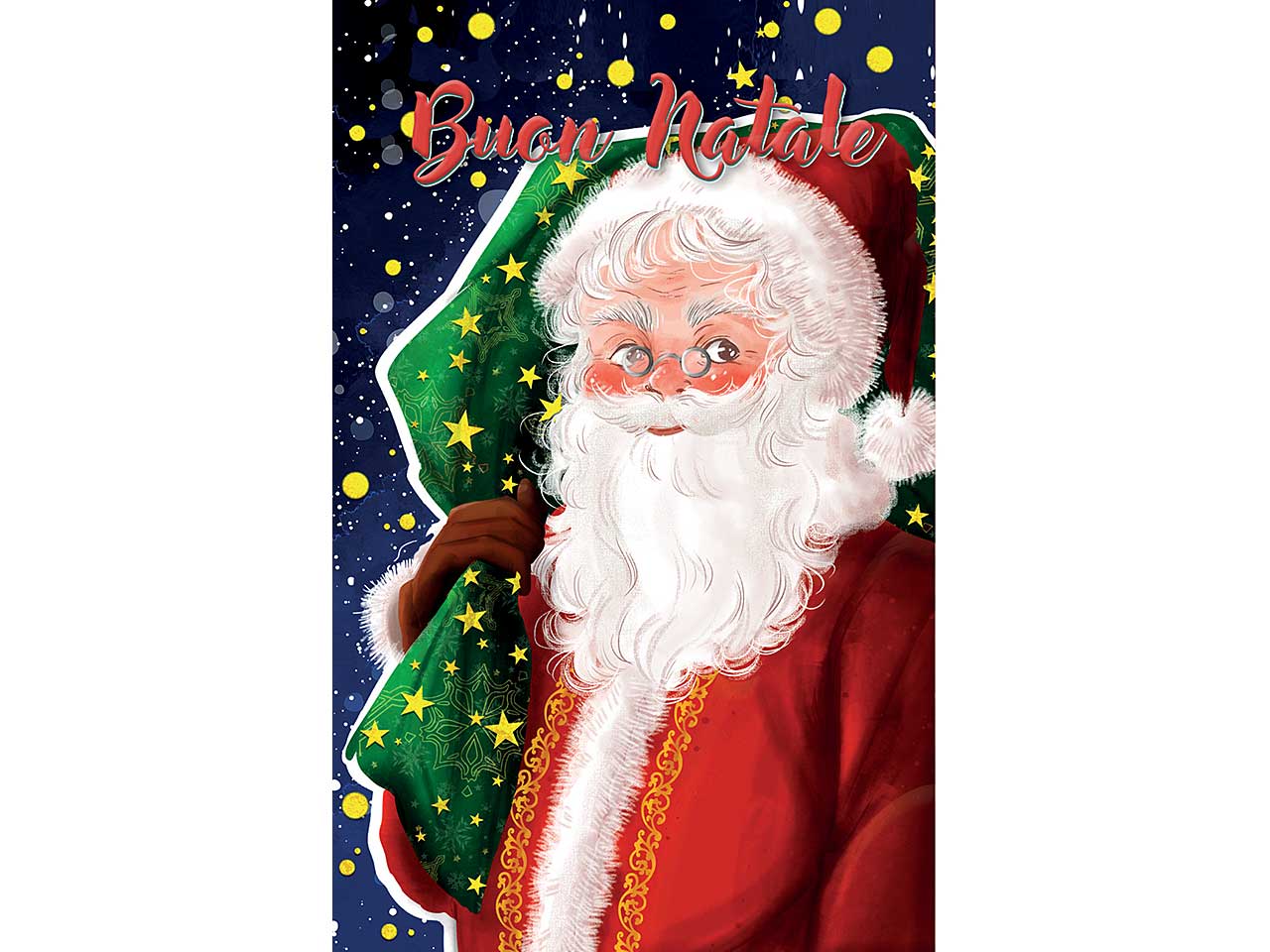 Biglietti buon natale 9x14cm 6 pezzi