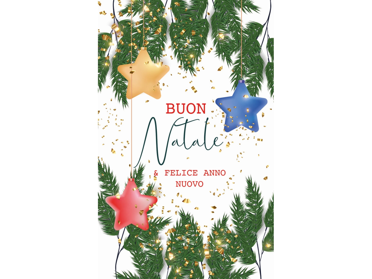 Biglietti buon natale 9x14cm - la confezione contiene 6 bigliettini