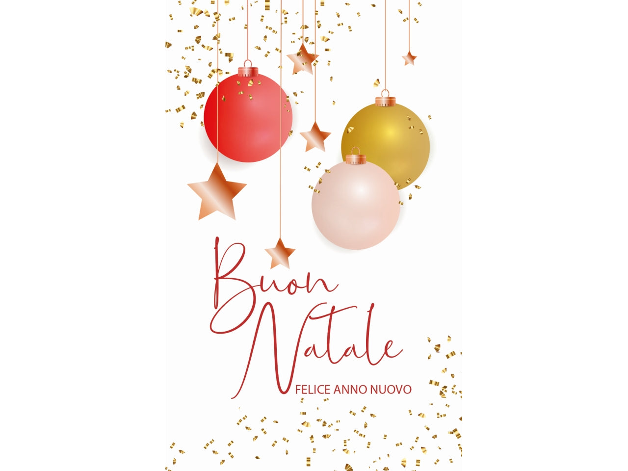 Biglietti buon natale 9x14cm - la confezione contiene 6 bigliettini