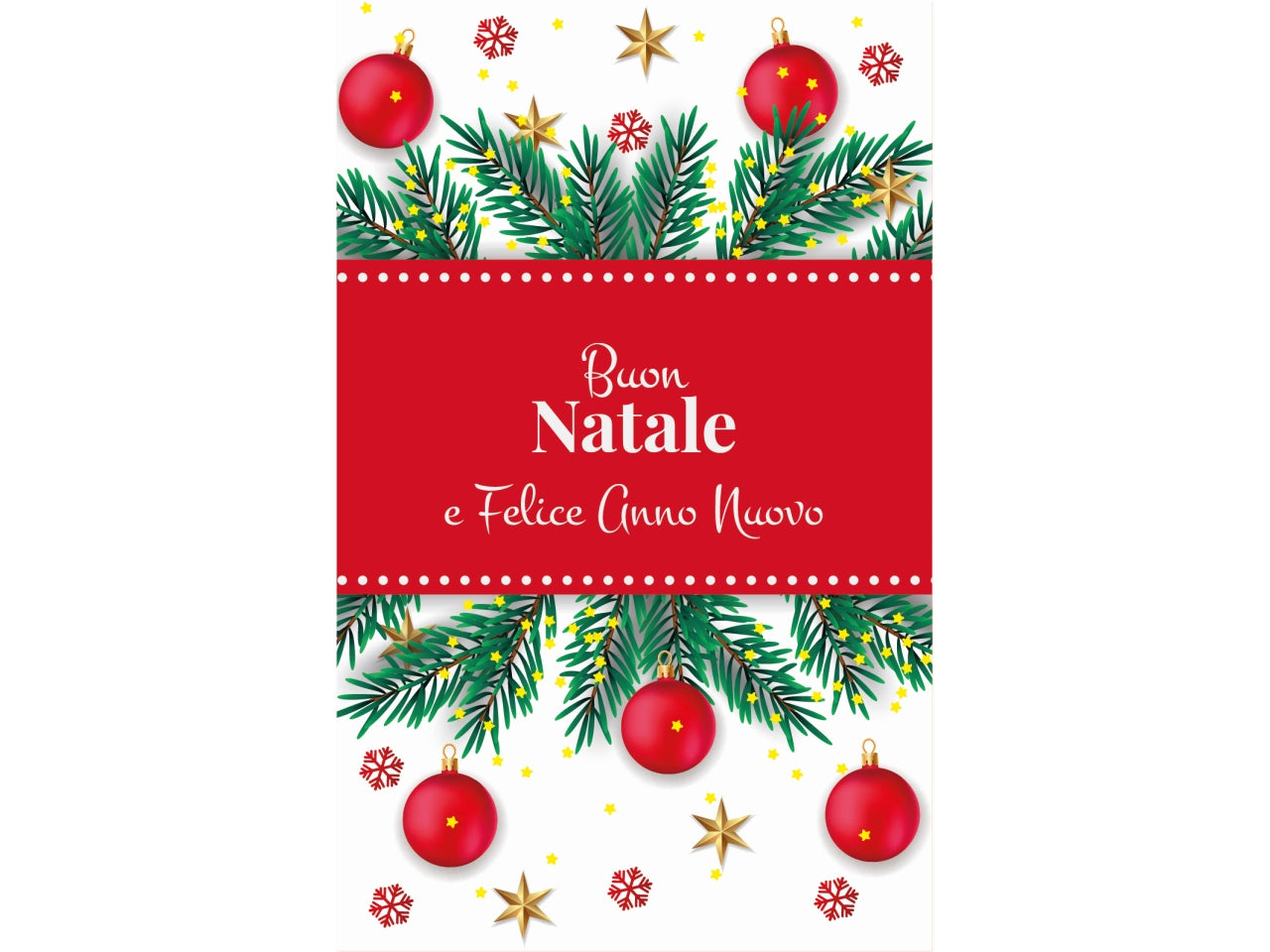 Biglietti buon natale 9x14cm - la confezione contiene 6 bigliettini