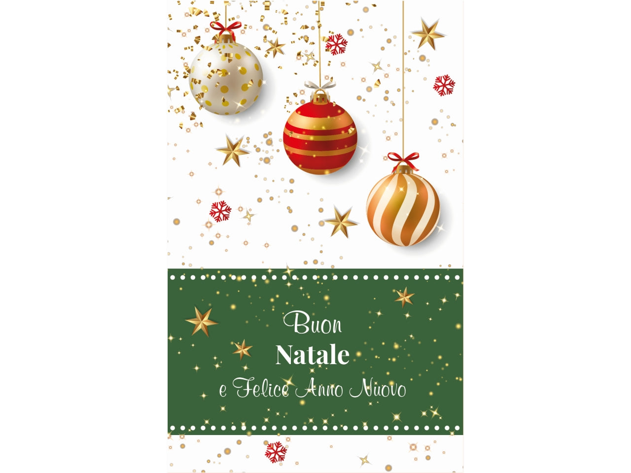 Biglietti buon natale 9x14cm - la confezione contiene 6 bigliettini