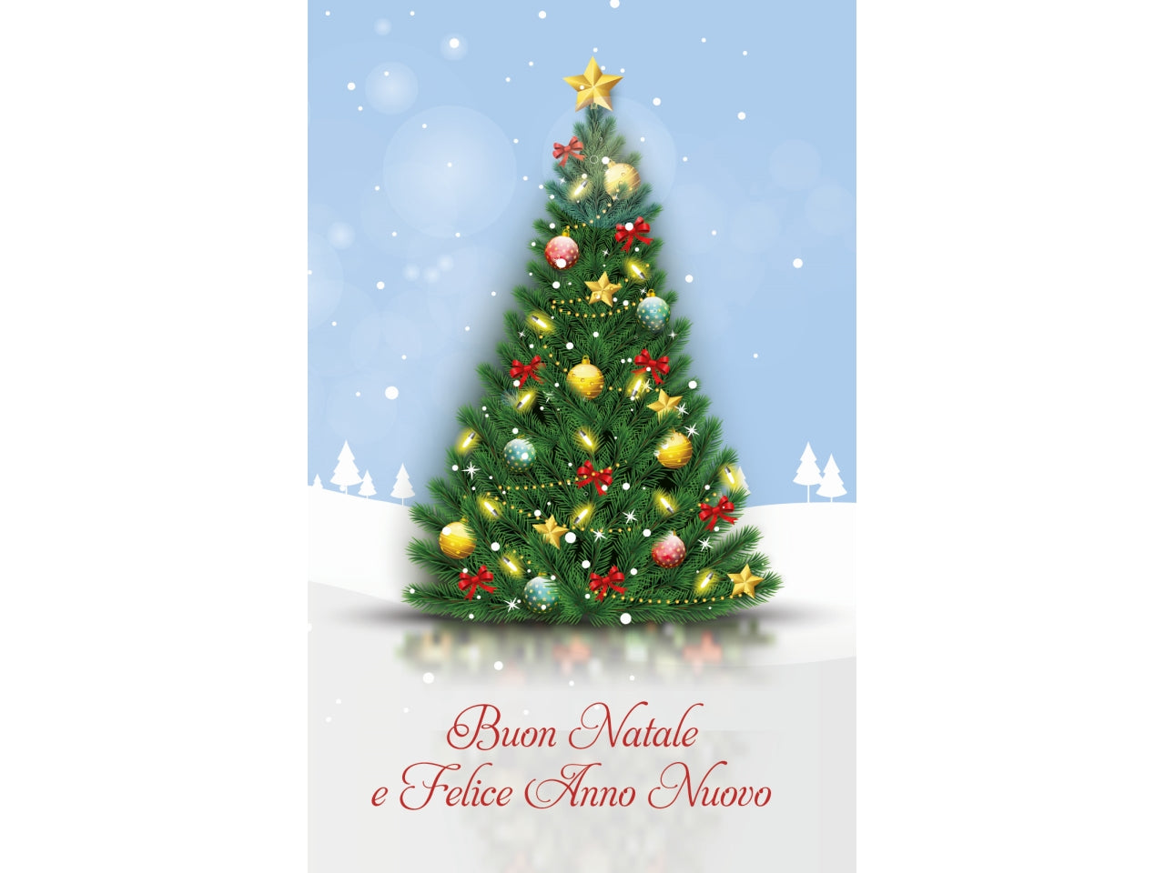 Biglietti buon natale 9x14cm - la confezione contiene 6 bigliettini