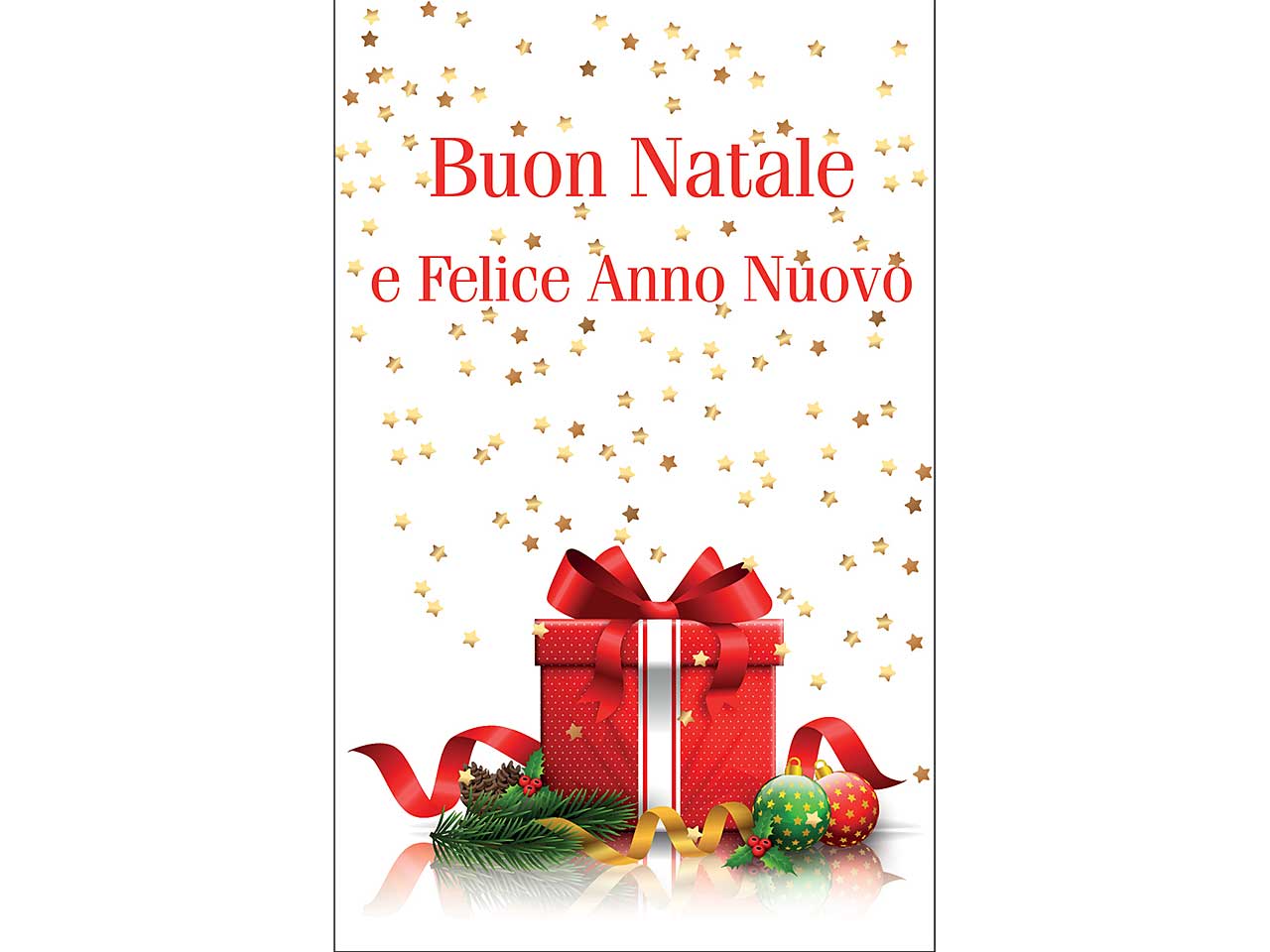 Biglietti buon natale 9x14cm 6 pezzi