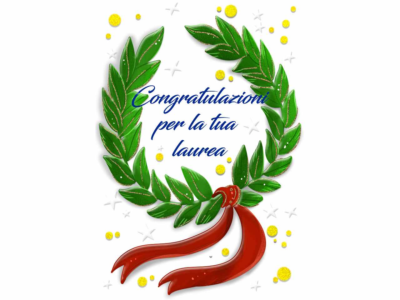 Biglietto auguri per laurea con scritta congratulazioni per la tua laurea