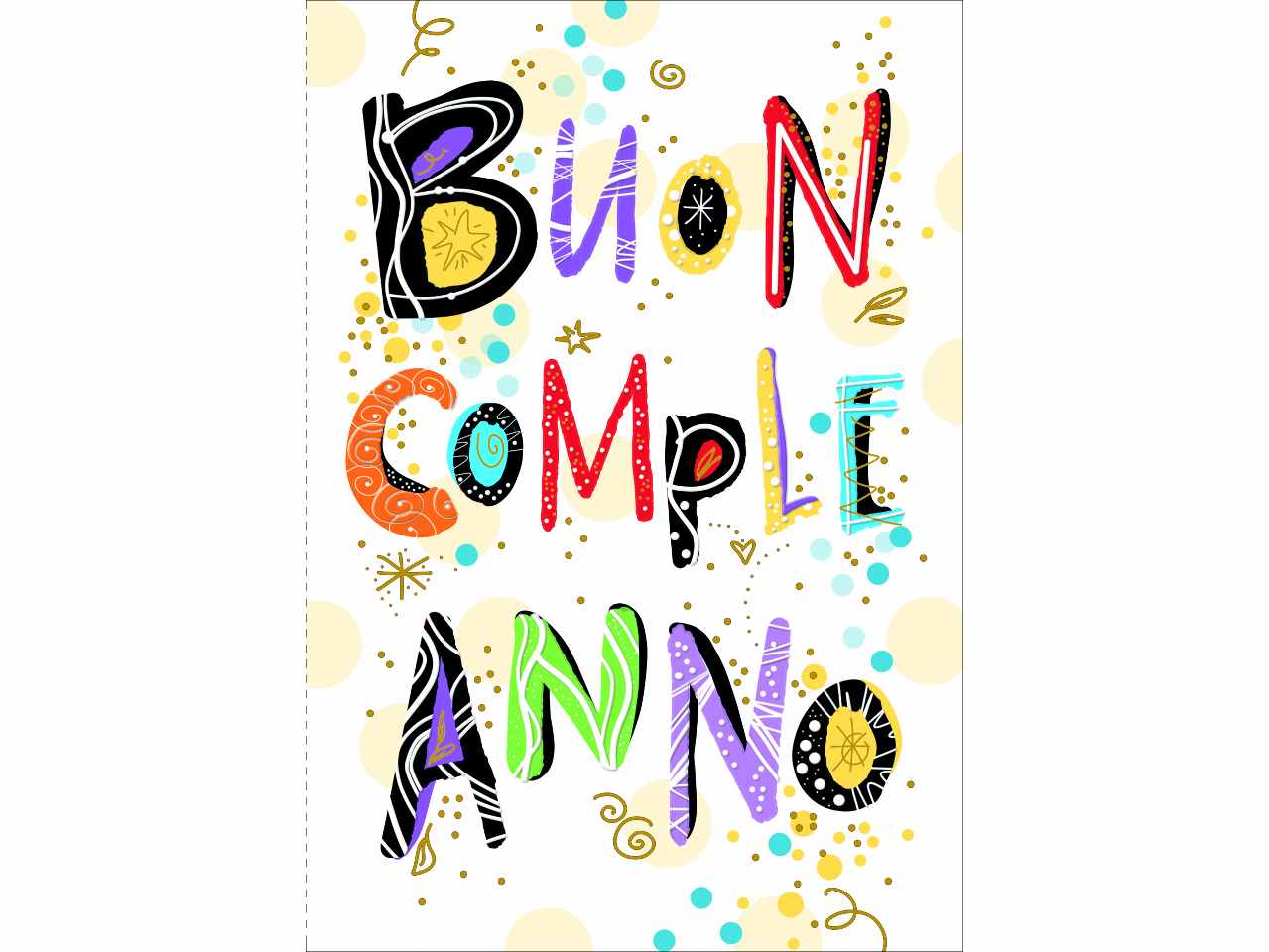 Biglietto auguri buon compleanno