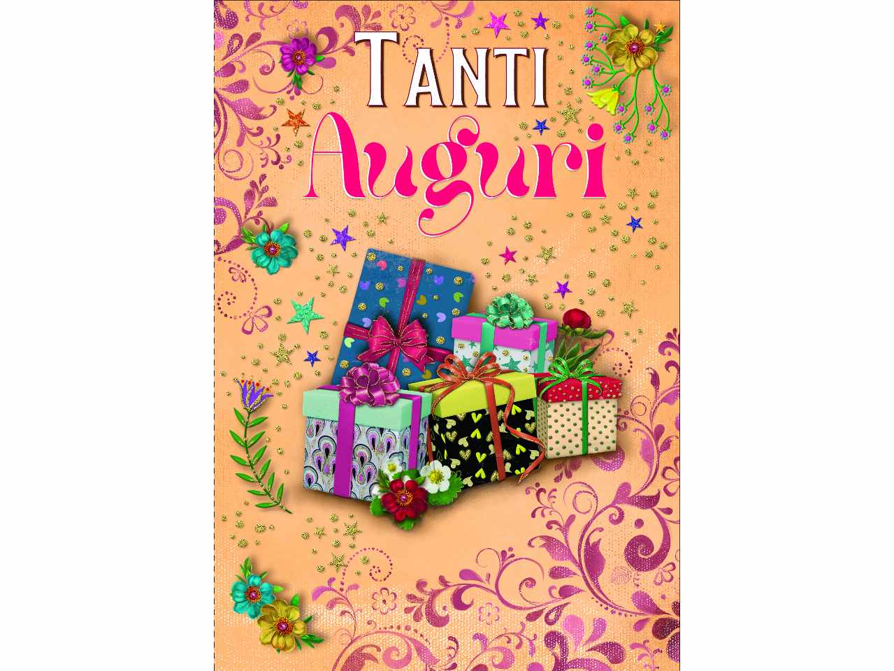 Biglietto con scritta tanti auguri