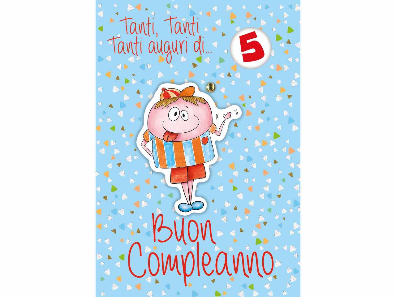 Biglietto auguri buon compleanno bimbi con ruota