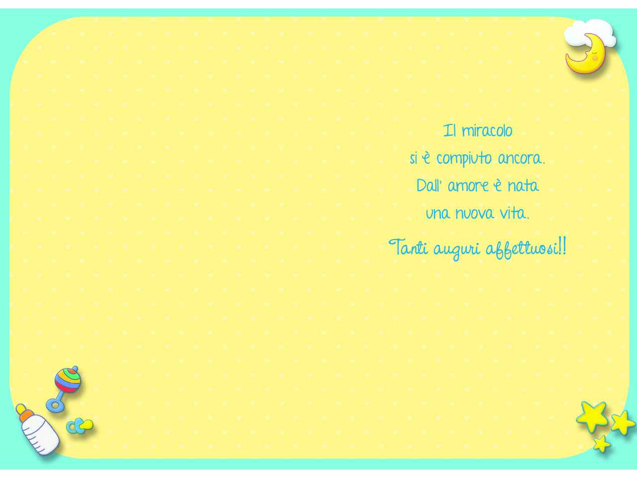 Biglietto auguri per lieto evento colore rosa