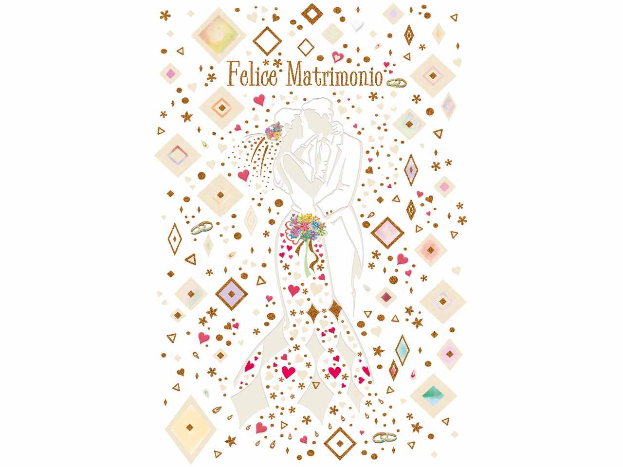 Biglietto auguri felice matrimonio