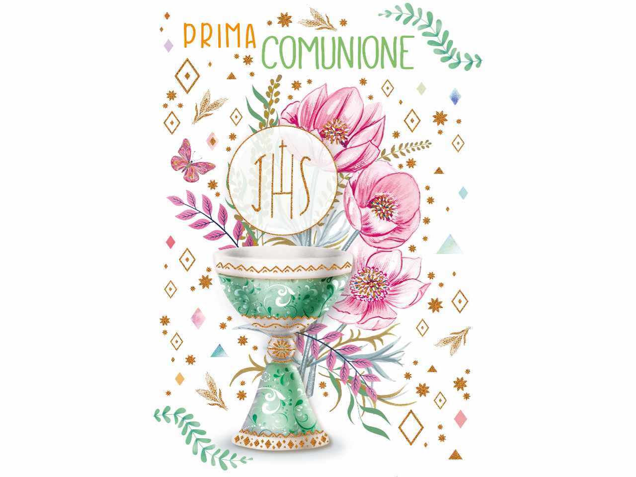 Biglietto auguri per prima comunione