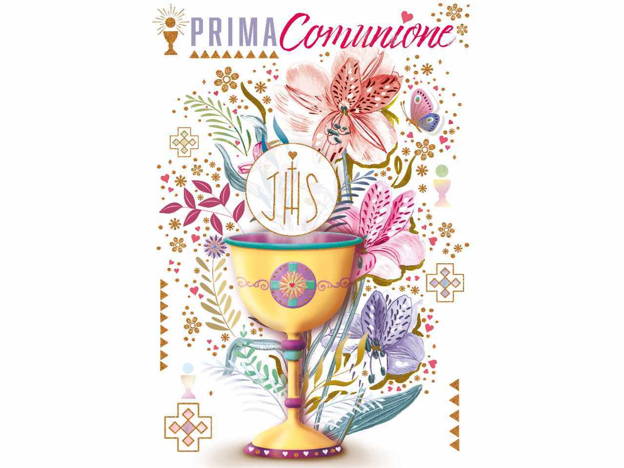 Biglietto auguri per prima comunione