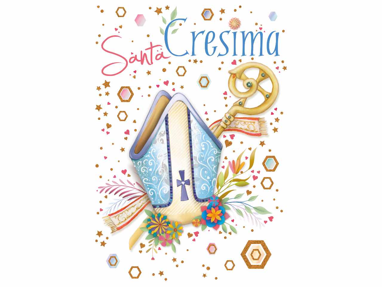 Biglietto auguri per santa cresima