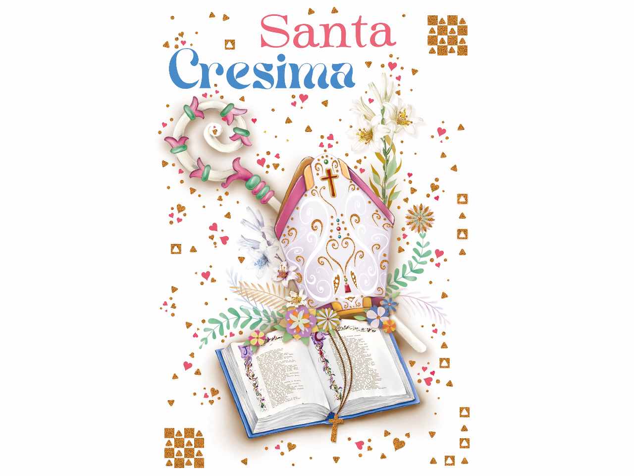 Biglietto auguri per santa cresima