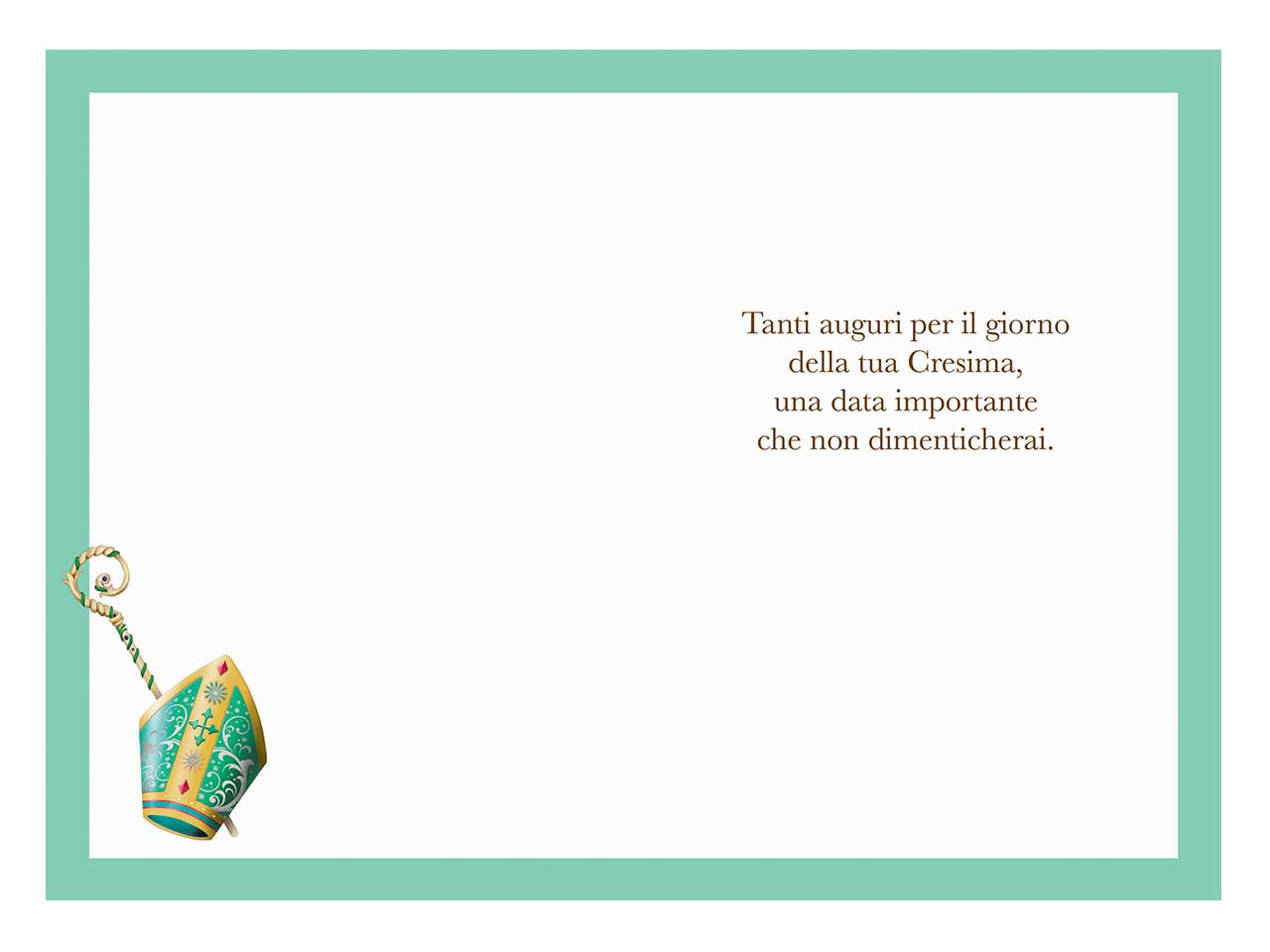 Biglietto auguri per santa cresima