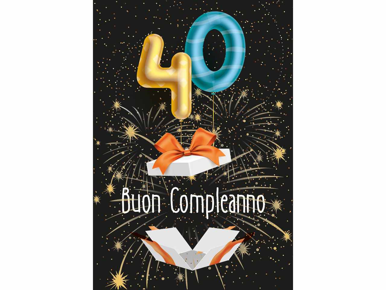 Biglietto auguri buon compleanno 40 anni