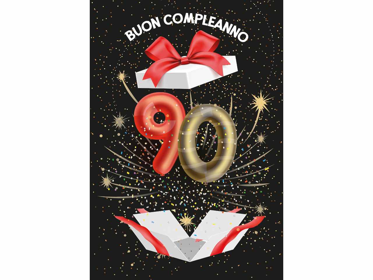 Biglietto auguri buon compleanno 90 anni