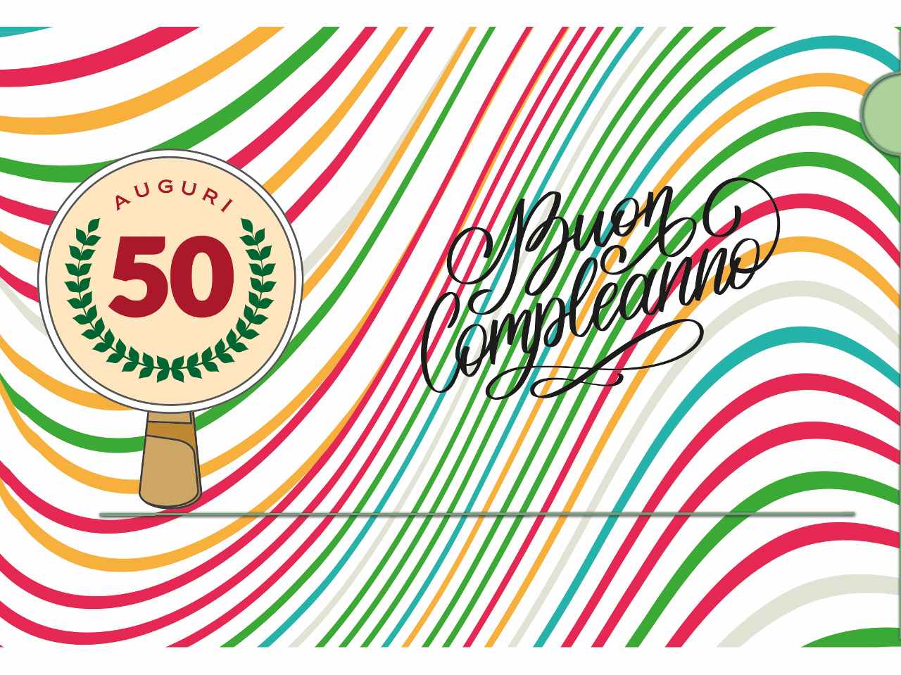 Biglietto auguri buon compleanno 50 anni