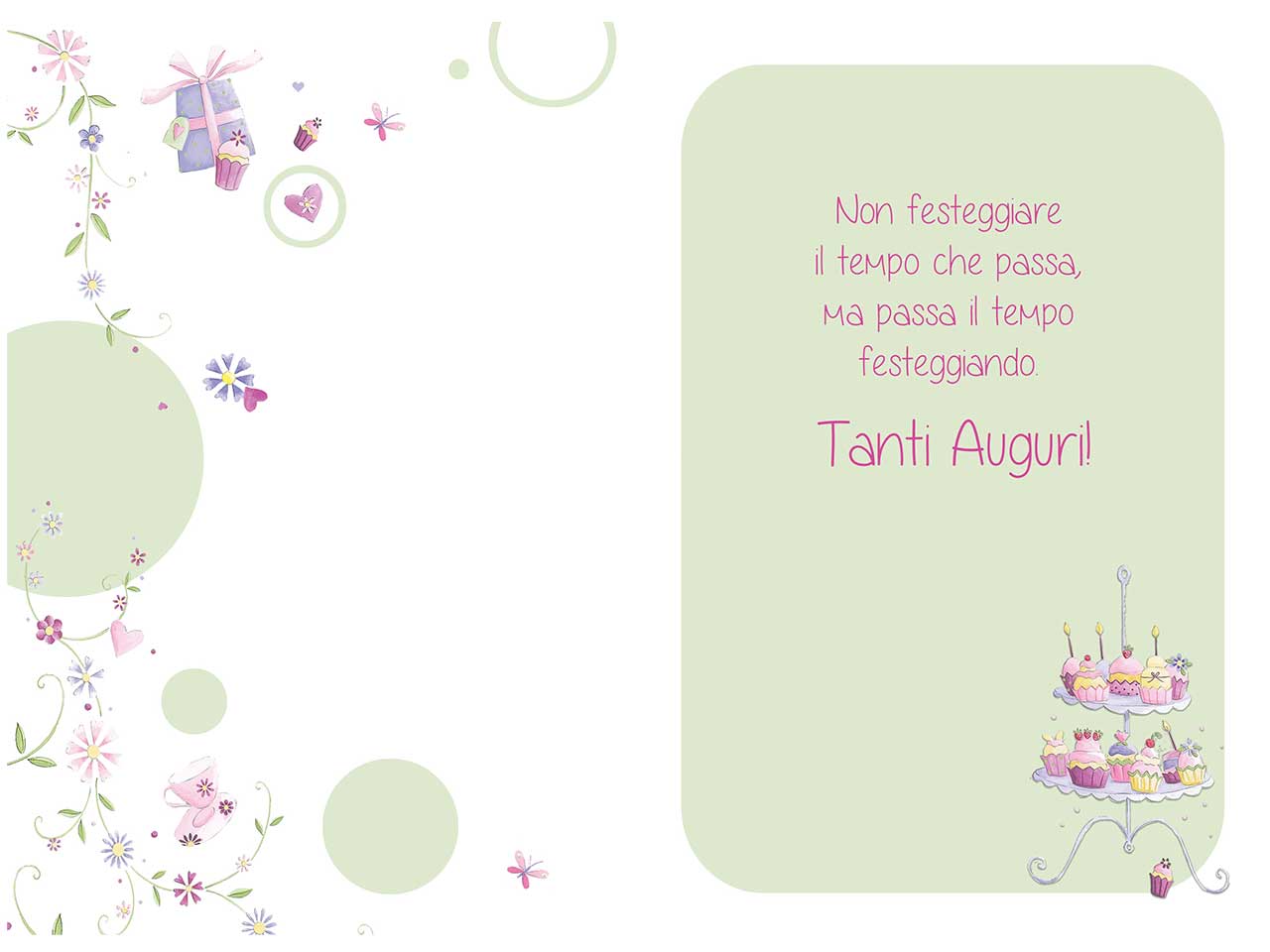 Biglietto auguri buon compleanno con rotella