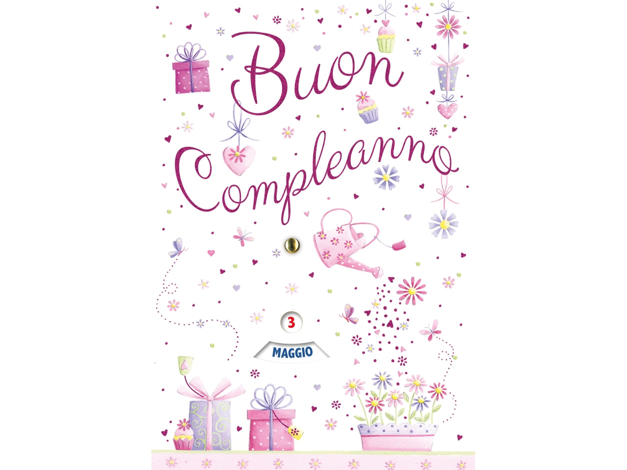 Biglietto buon compleanno con rotelle