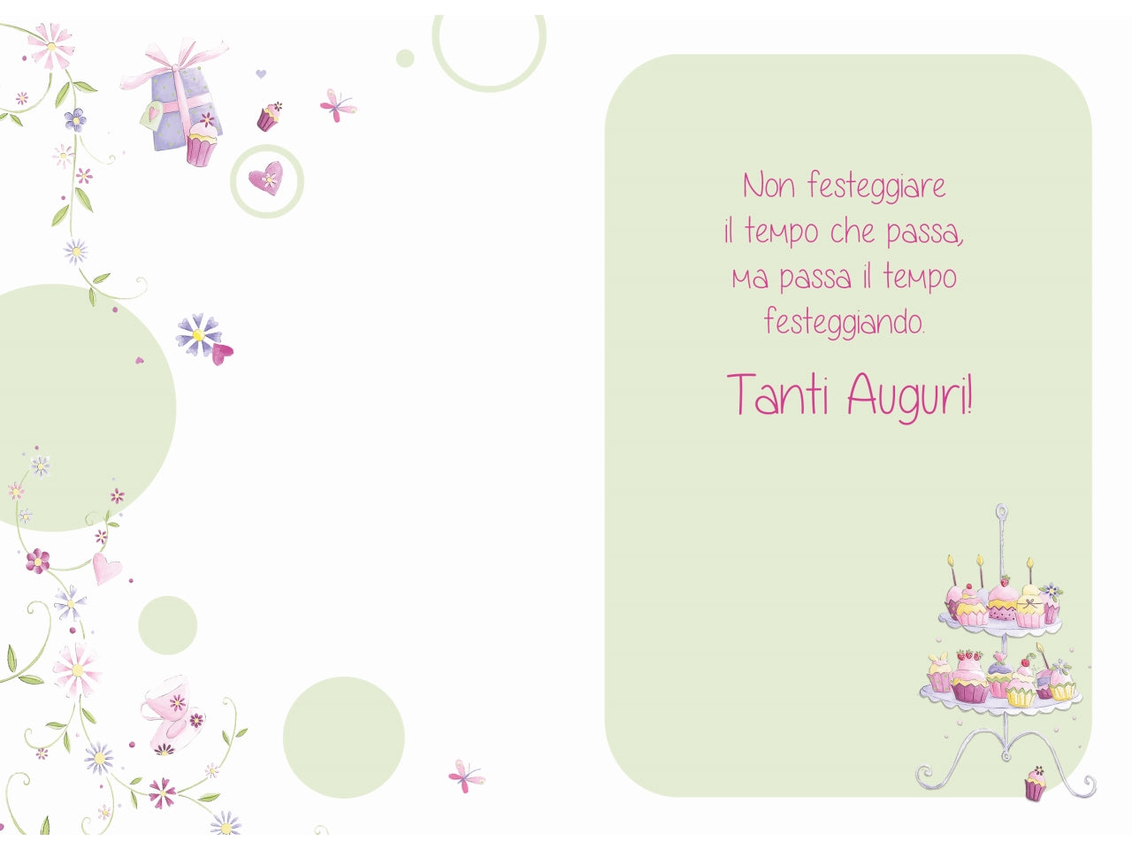 Biglietto buon compleanno con rotelle