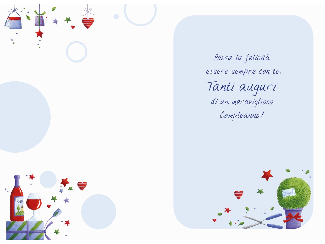 Biglietto buon compleanno doppia