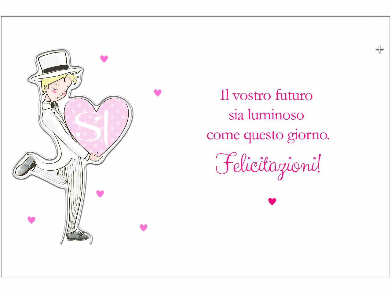 Biglietto auguri con scritta felice matrimonio