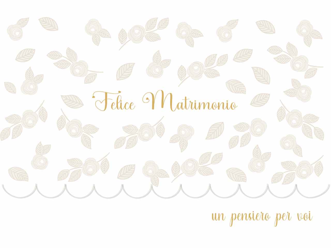 Biglietto auguri con scritta felice matrimonio