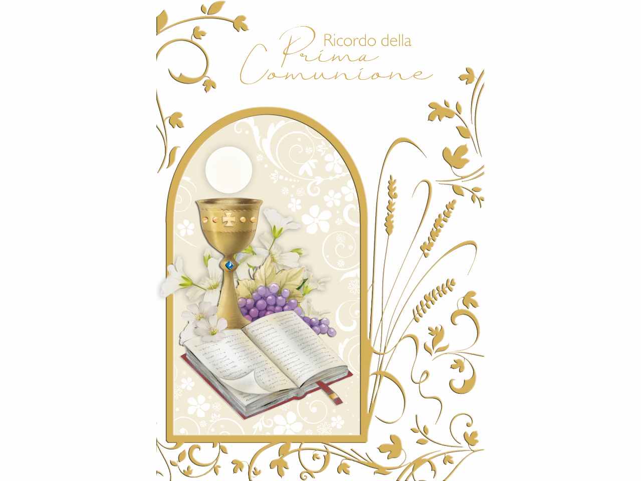 Biglietto auguri per prima comunione