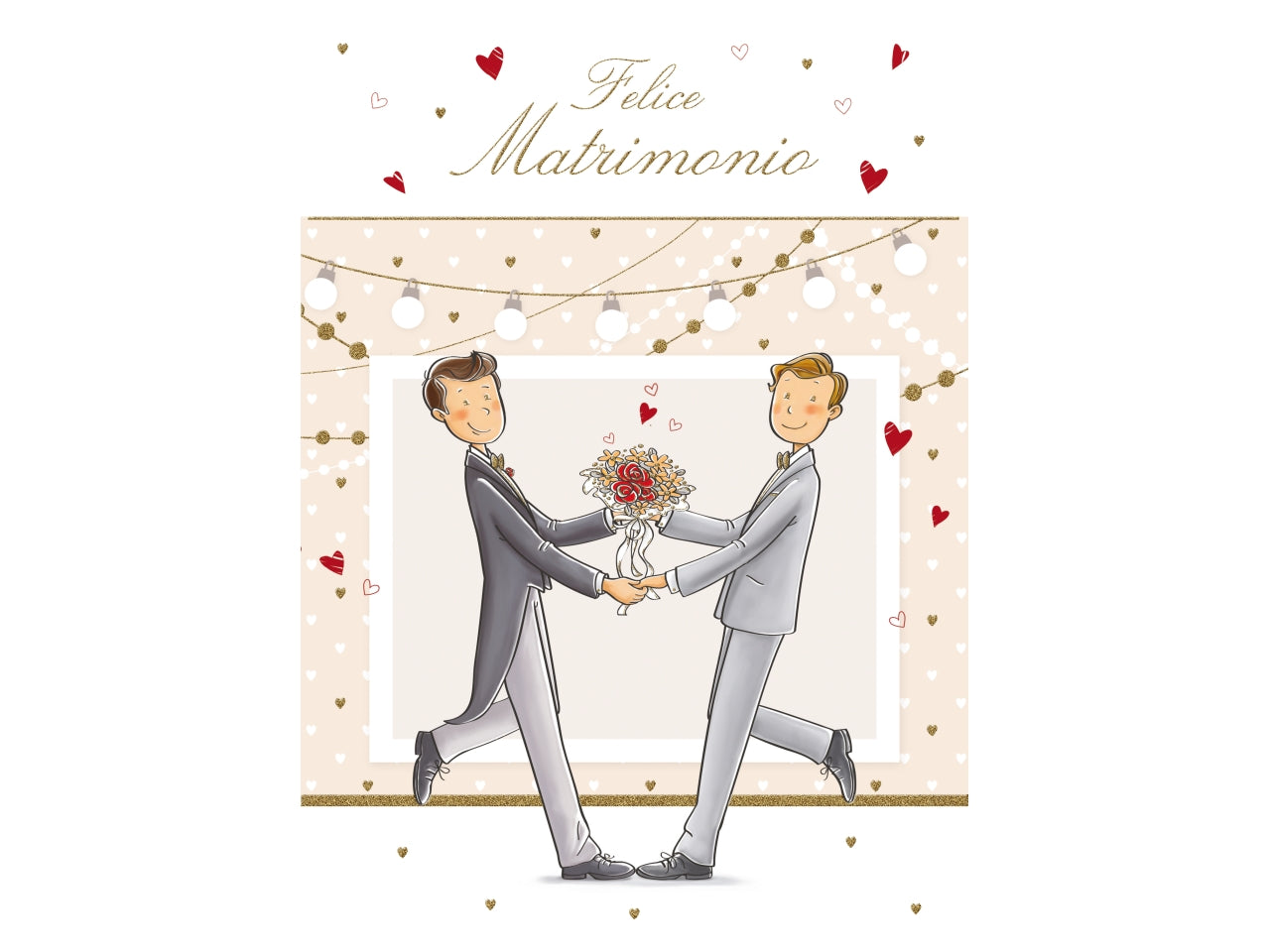 Biglietto felice matrimonio